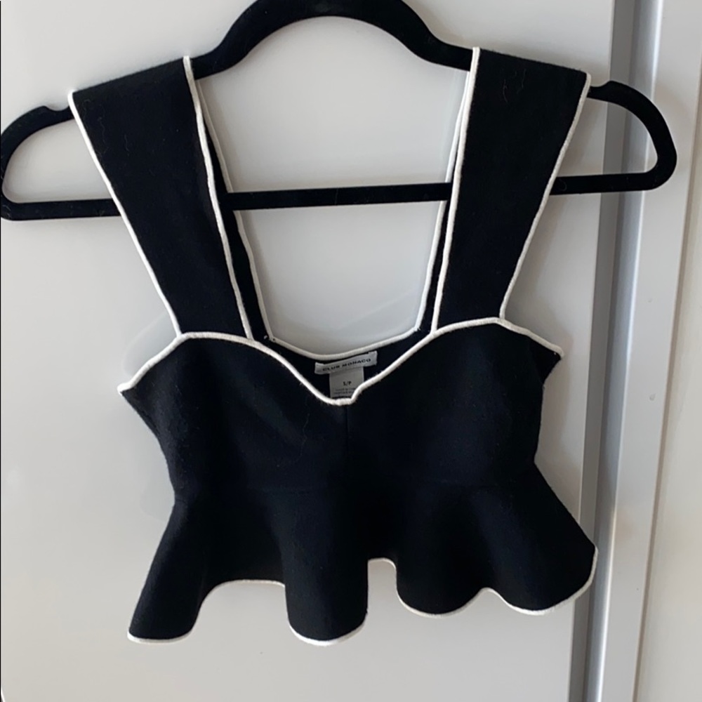 Black Club Monaco Crop Top